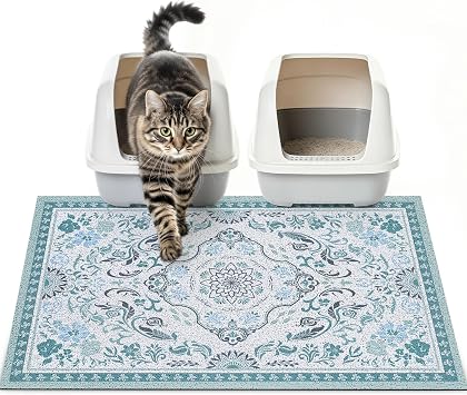 33"x22" Cat Litter Mat Waterproof Non-Slip Litter Trapping Pad