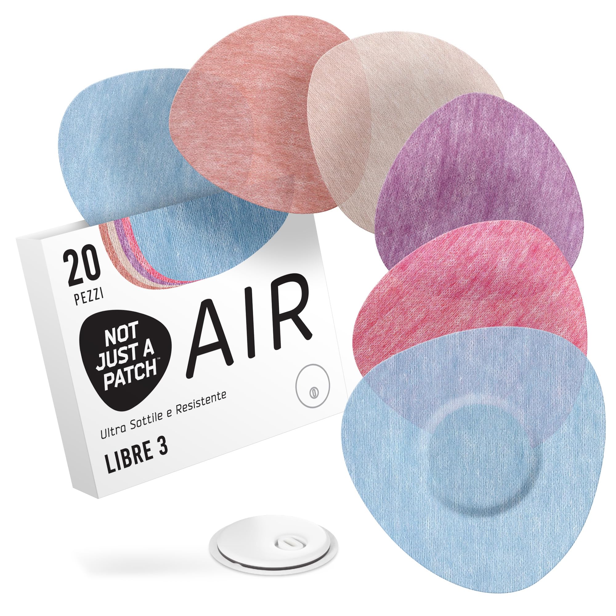 Not Just a Patch Coperture per Sensore Air Libre 3 Plus (Confezione da 20) – Cerotti Adesivi Sottili, Resistenti e Leggeri con Aderenza Ultra Forte di 14 Giorni