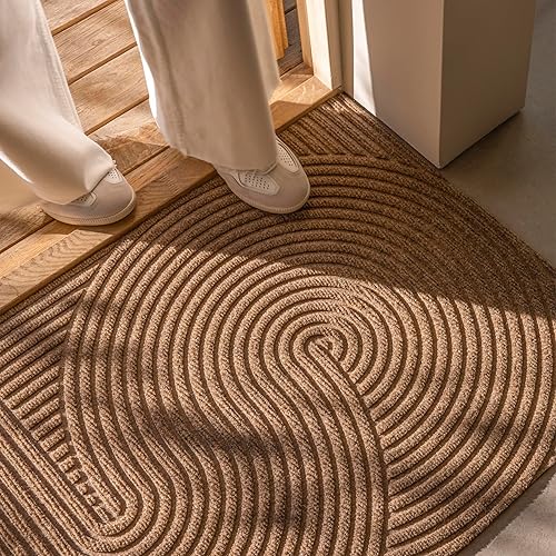 Miniatura 4 de Tapete de arena para puerta delantera, para interiores y exteriores, impermeable, decoración escandinava del hogar, tapete de otoño, alfombra