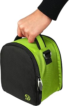 Travel Shoulder Bag Carrying Case Green for Sony Alpha Series   NX-C3, Point and Shoot Digital Camera