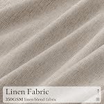 TWODRAPES 100% Blackout Curtains 84 inch Length 2 Panels Linen Long Drapes for Bedroom Living Room Black Out Room Darkening Linen Curtain Thermal Insulated Bronze Grommet Top W50 x L84 2 Panels Taupe