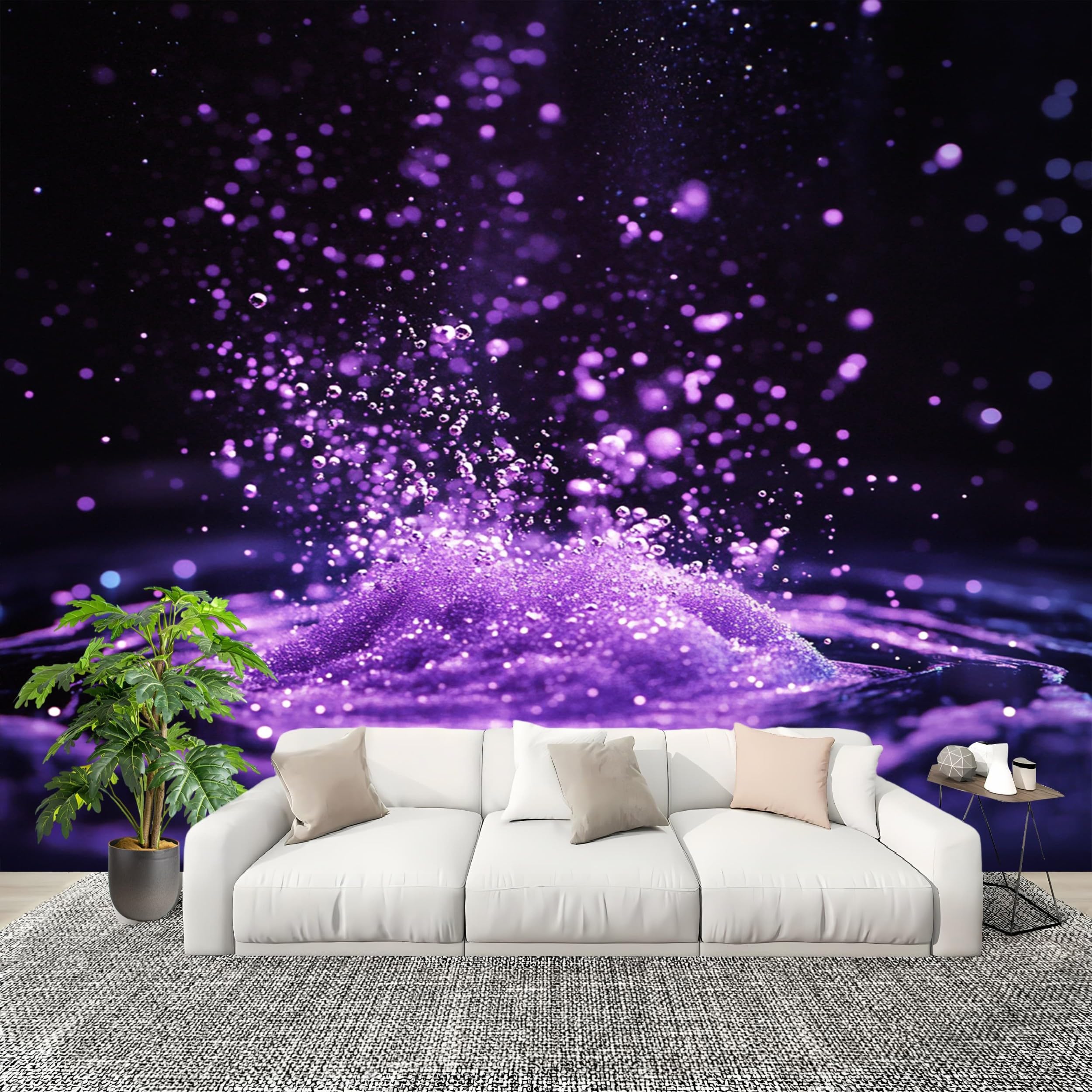 Papier peint panoramique 350x256 cm violet pour un grand poster mural intissé