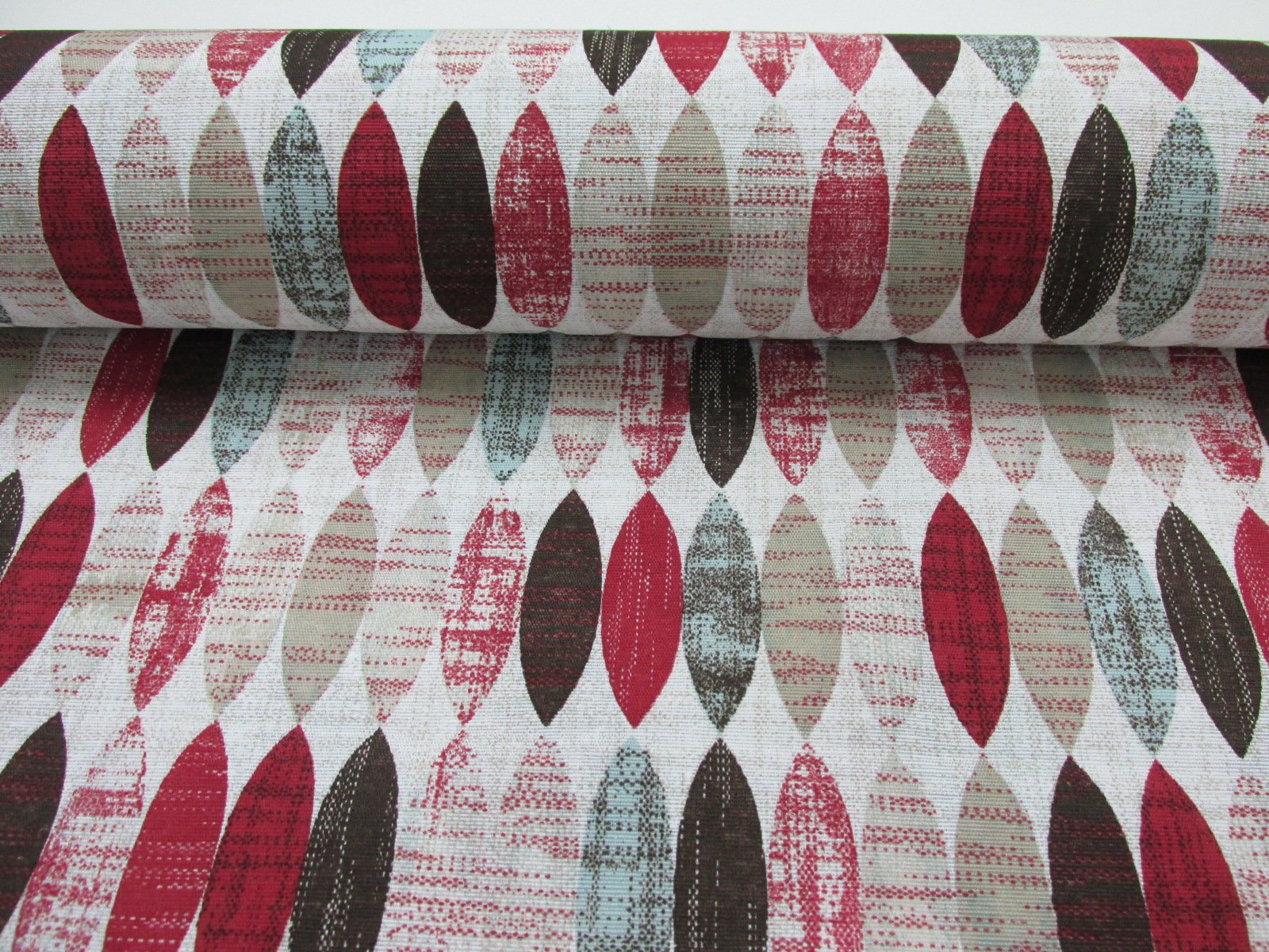 Found Tissu Toile Imprimée Langues Majorquine Ref. Mallorquin Rouge