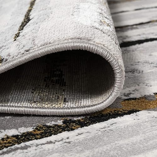 Miniatura 18 de JONATHAN Y SOR204A-8 Batten - Alfombra moderna a rayas para interiores, contemporánea, de transición, a rayas sólidas, fácil de limpiar, para Gris