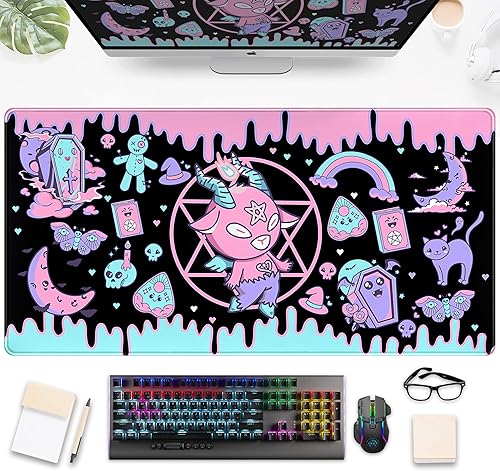 Miniatura 11 de Alfombrilla de escritorio japonesa de escritorio morada, bonita alfombrilla de mouse para juegos de montaña Fuji, grande, alfombrilla de mouse