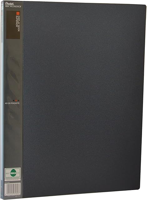 Pentel Presentation Folder A3 with 20 pockets - Black