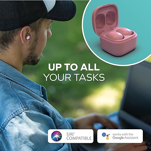 Miniatura 8 de Coby Mini auriculares Bluetooth verdaderamente inalámbricos, ligeros auriculares inalámbricos intrauditivos para el trabajo o viajes, 12 horas de