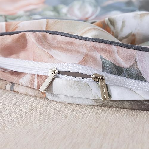 Vista 11 de SOFTTA - 1 funda nórdica + 2 fundas de almohada Paisley Modern Juego de cama 100% algodón egipcio Amanda Azul