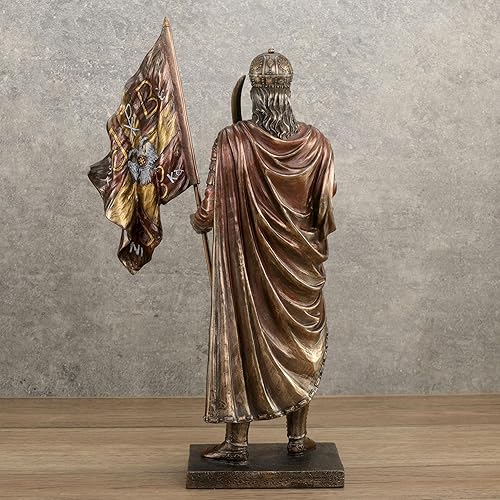 Miniatura 7 de 12 58 pulgadas Emporer bizantino Constantine XI Palaiologos Estatua de resina Acabado Bronce