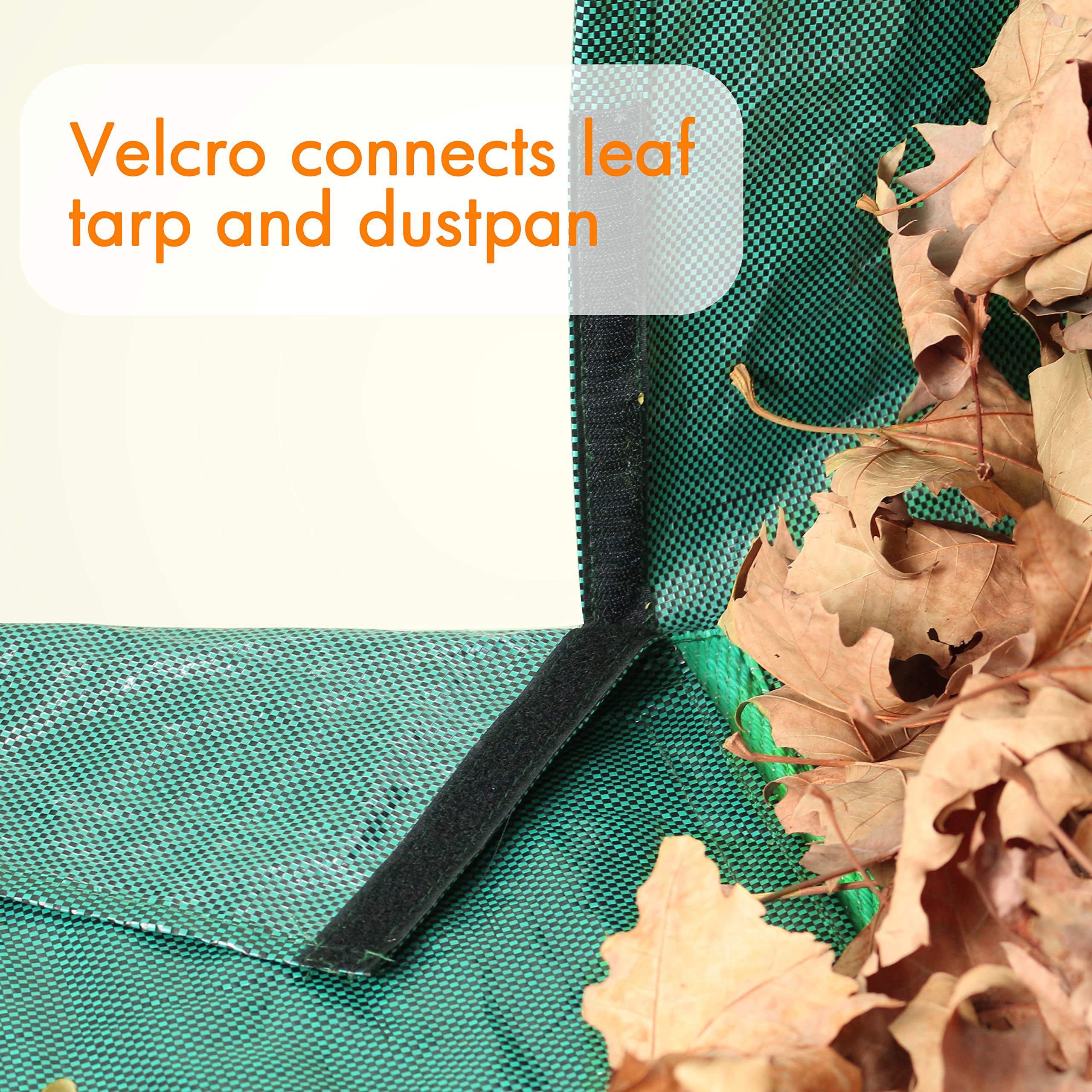 Gardzen Leaf Collector Sets Include Dustpan Bags and Leaf Tarps, Reusable Yard Tarp Bags for Clean Ups