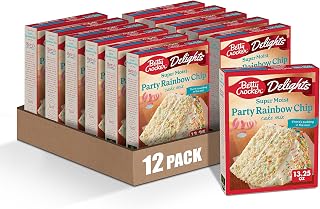 Betty Crocker Super Moist Party Rainbow Chip Cake Mix 13.25 oz Pack of 12 - Festive Bulk Baking Essential