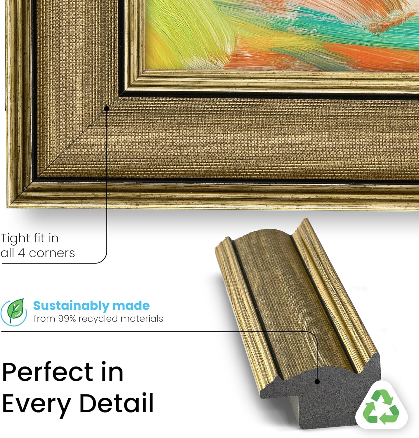 Industrial Brass 32" Slim Deco TV Frame - Compatible ONLY with Samsung The Frame TVs (Fits 2021-2025, LS03A, LS03B, LS03C, LS03D, LS03FA)