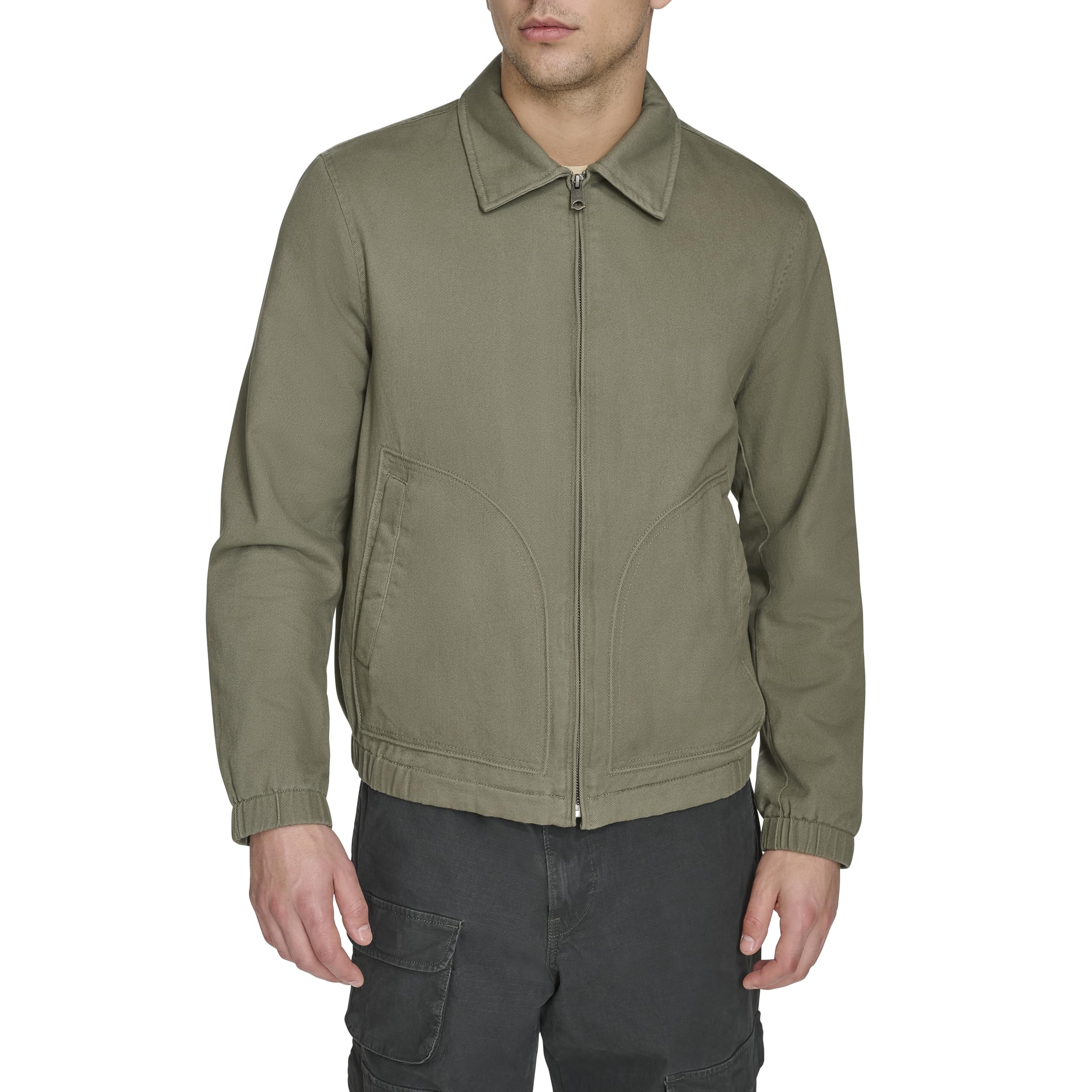 Levi's Men's Laydown Collar Cotton Depot Jacket, Light Olive, L