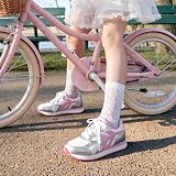 DREAM PAIRS Girls Tennis Shoes Rainbow Sneakers – Slip-Resistant Outsole