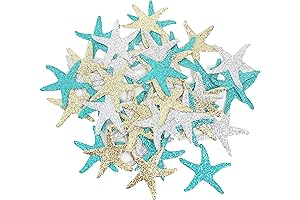 Glitter Paper Starfish Confetti for Birthday Party Table Scatter Beach Theme Party...