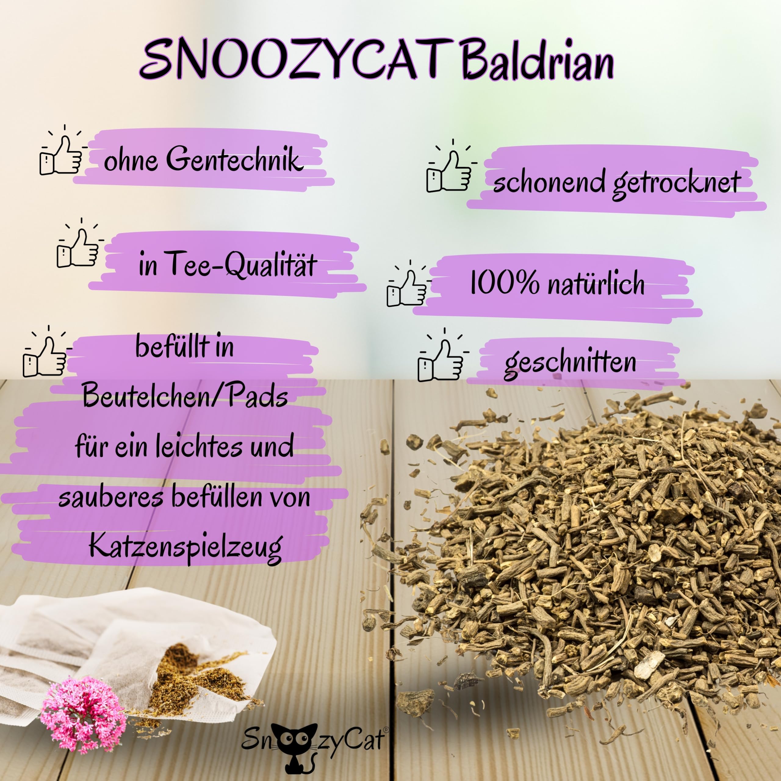 SNOOZYCAT Pack of 4 Handmade Washable Cotton Cat Cushions with Organic Valerian, XXL 12 cm x 8 cm - Image 3