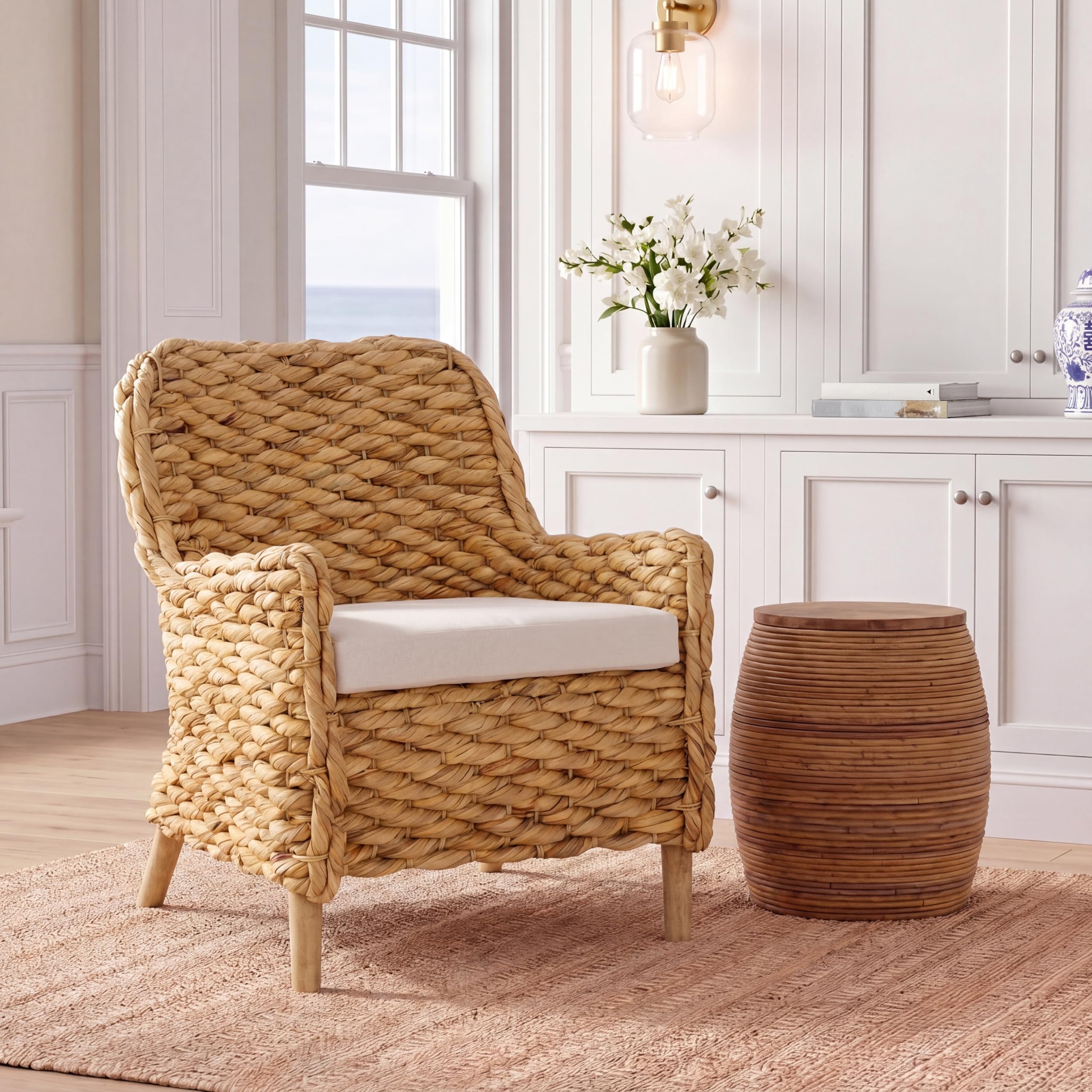 Amazon.com: SAFAVIEH Purrl Hyacinth Wood Accent Chair, 25.59