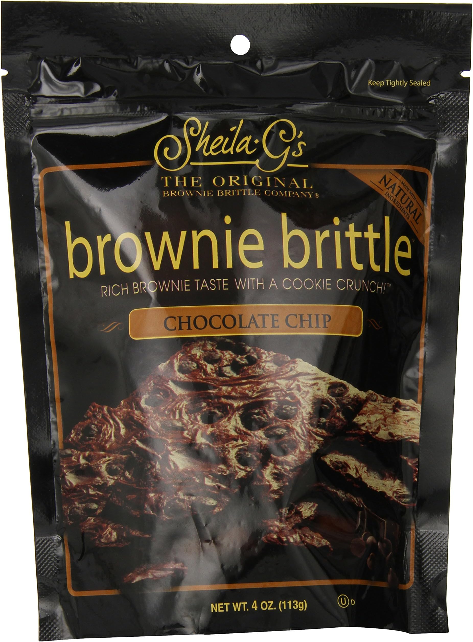 Sheila G Brownie Brittle, Chocolate Chip, 4 Ounce (Packaging May Vary)