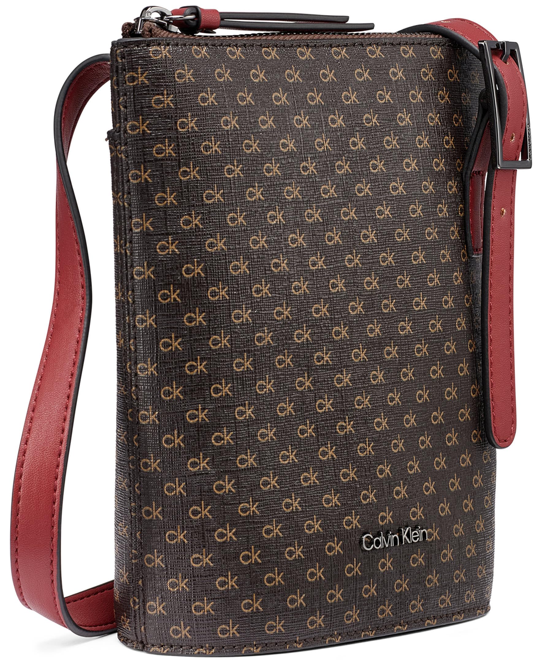 Calvin Klein Damen Ash North/South Crossbody, Braun/Kahki/Bloodstone, Einheitsgröße – Ansicht 5