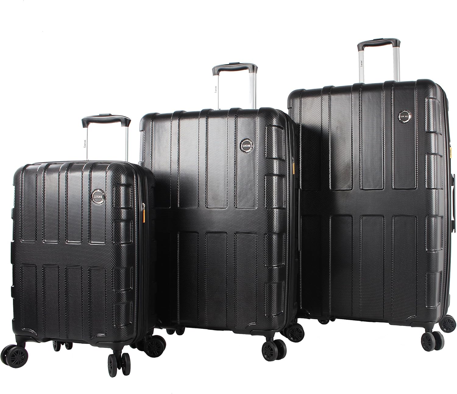 Lucas Luggage 3-Piece Hard Case Suitcase Set with Jamaica Ubuy