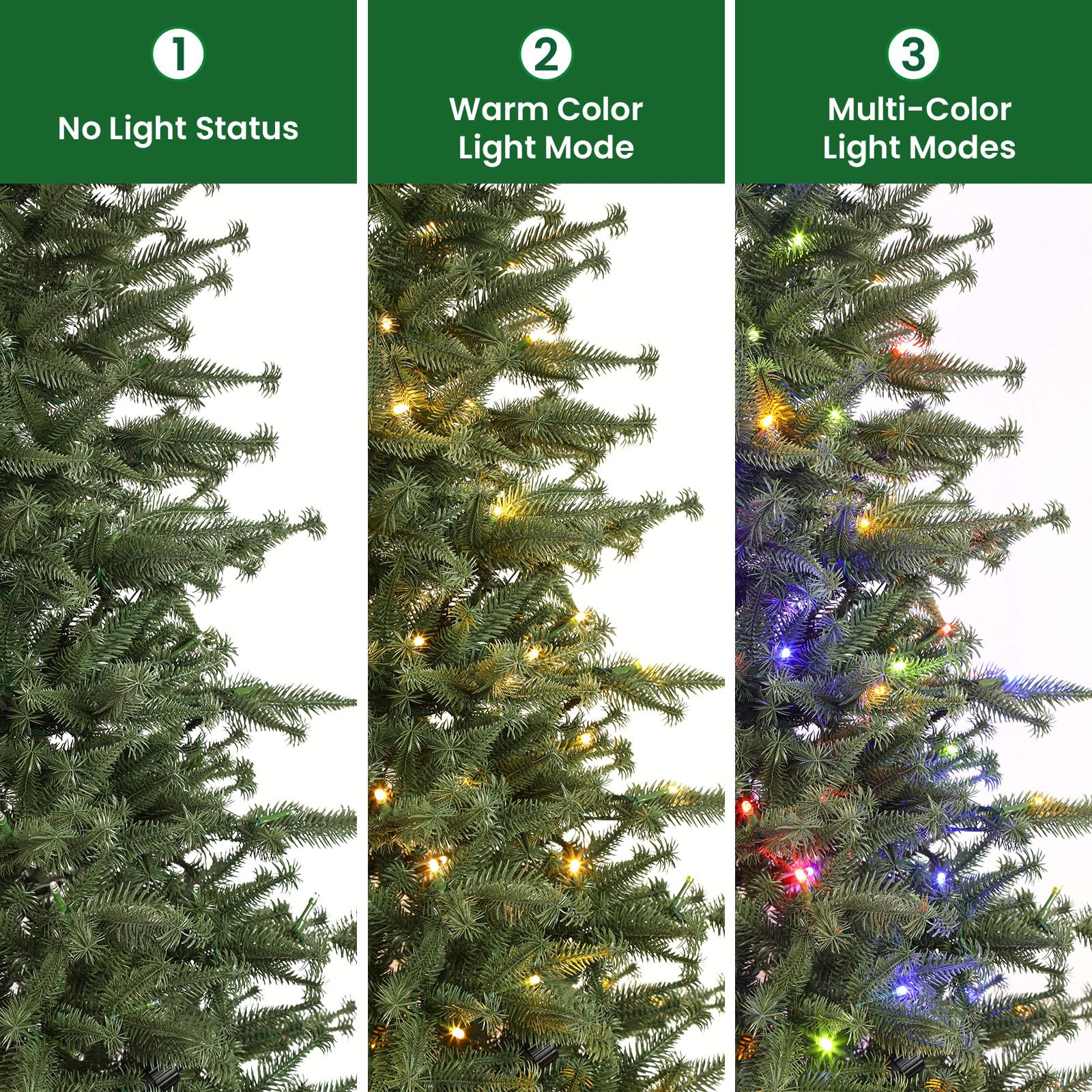 Alupssuc 3FT Albero di Natale Preilluminato, 90 Luci LED E 12 Modalità, Mini Albero di Natale Artificiale con Rami in PE Simili a Fiori Per Decorazioni Natalizie Interne Ed Esterne
