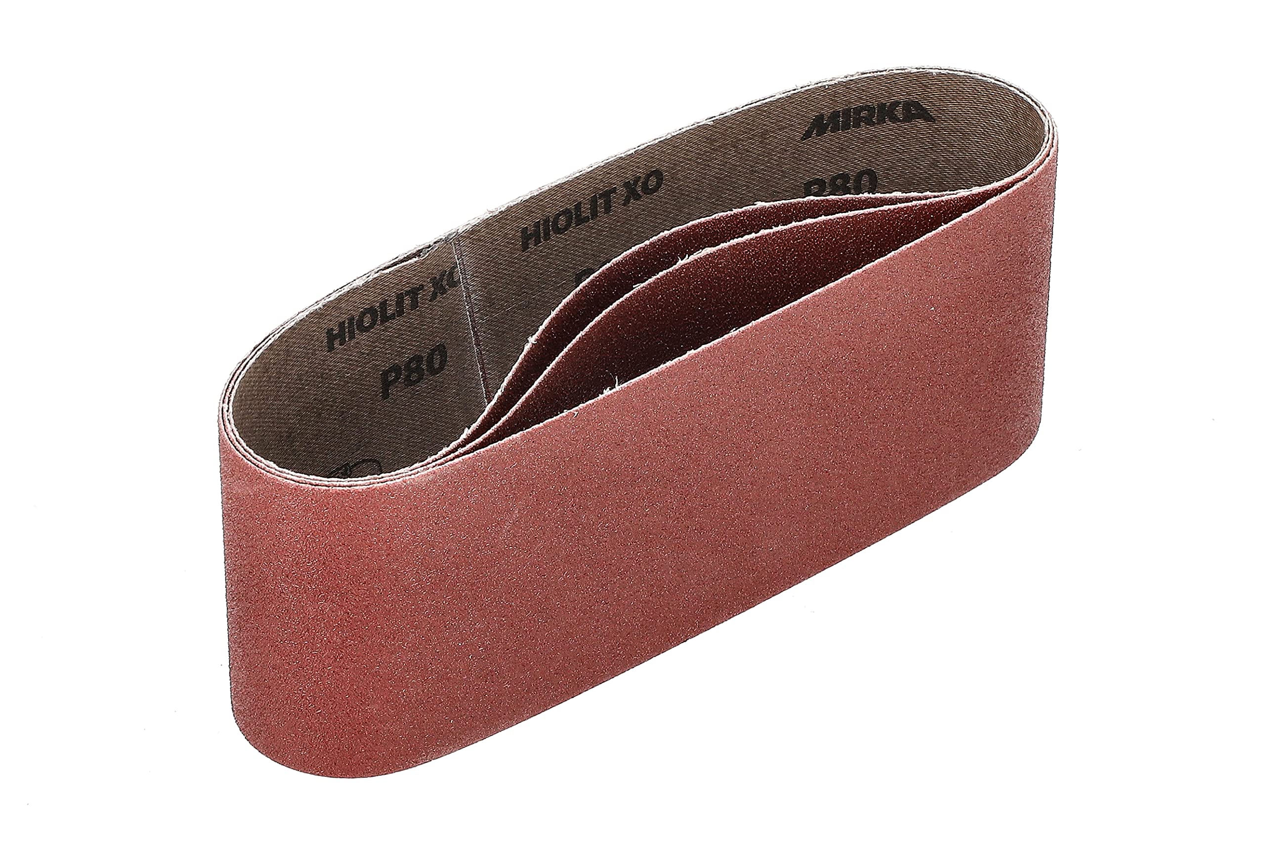 Mirka Red 3 x Fabric Sanding Belts 75x457mm Grit P80 High Quality