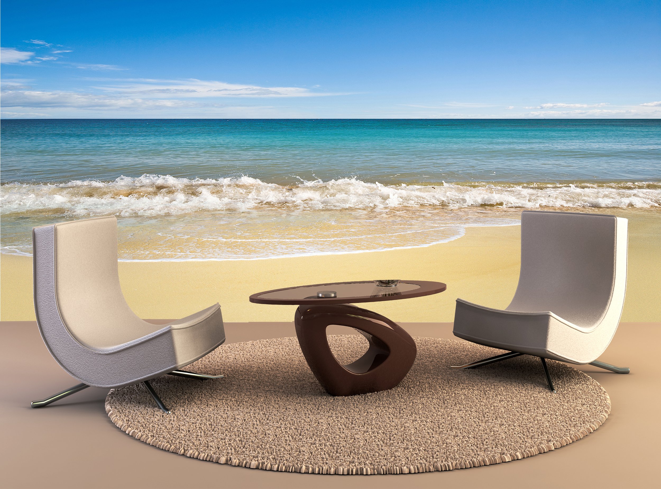 Wall Mural Huge Perfect beach in summer with clean sand Wall Print Wall Mural Wall Decal Wall Tapestry