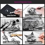 HIFORNY 76 PCS Set de dessin Kit de croquis,Crayons de sketch fournitures d'art Graphite,Charbon, Outils de prêt & Accessoires,Portable Zippered Travel Case pour les artistes & Débutants