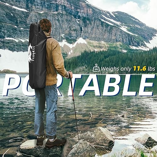 Miniatura 6 de Silla de camping hamaca con soporte de 400 libras, sillas oscilantes portátiles con reposacabezas y soporte para tazas, mecedoras plegables, juegos