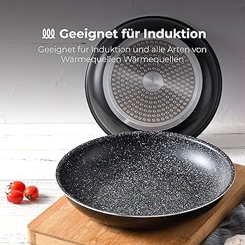 Set 4 Casseroles Bergner Click&Cook - Aluminium Induction - Revêtement Antiadhésif - Poignée Amovible