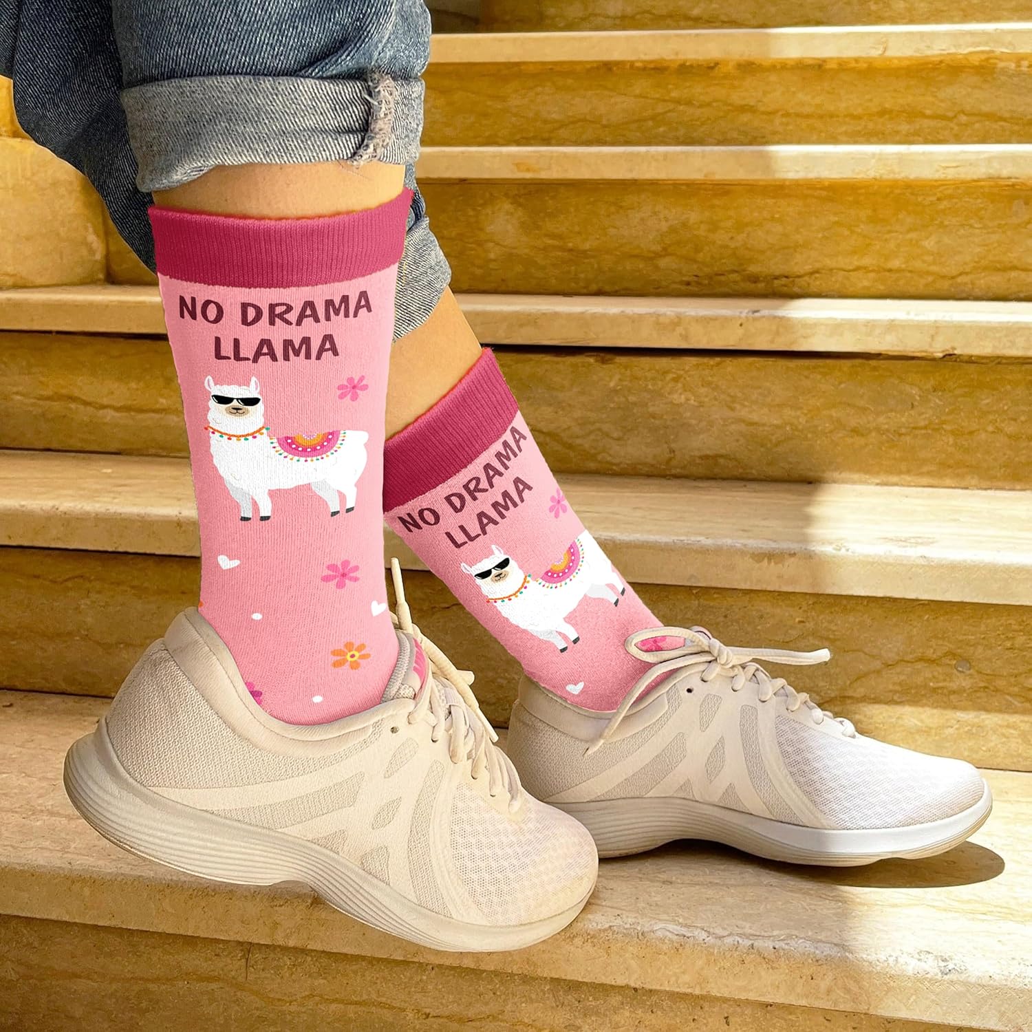 Funny Animal Socks for Women & Men, Novelty Socks – Cute Otter Llama Donkey Goat – Christmas Gifts, Stocking Stuffers