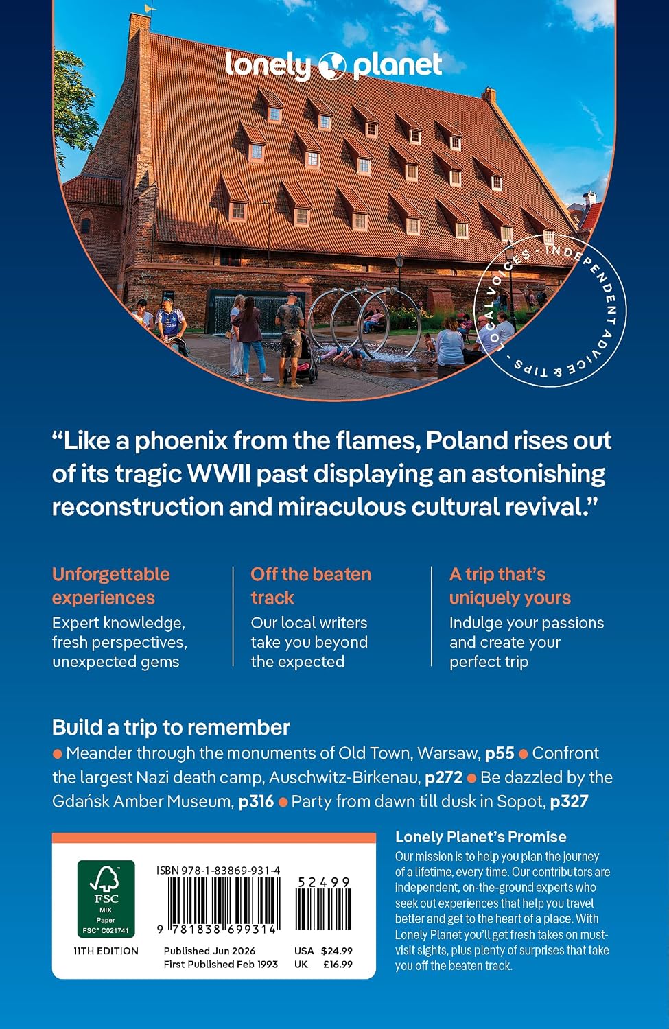 Lonely Planet Poland: Plan the Trip of a Lifetime | Detailed Itineraries & Maps | Insider Tips | Covers Warsaw, Krakow, Gdansk and more (Travel Guide)