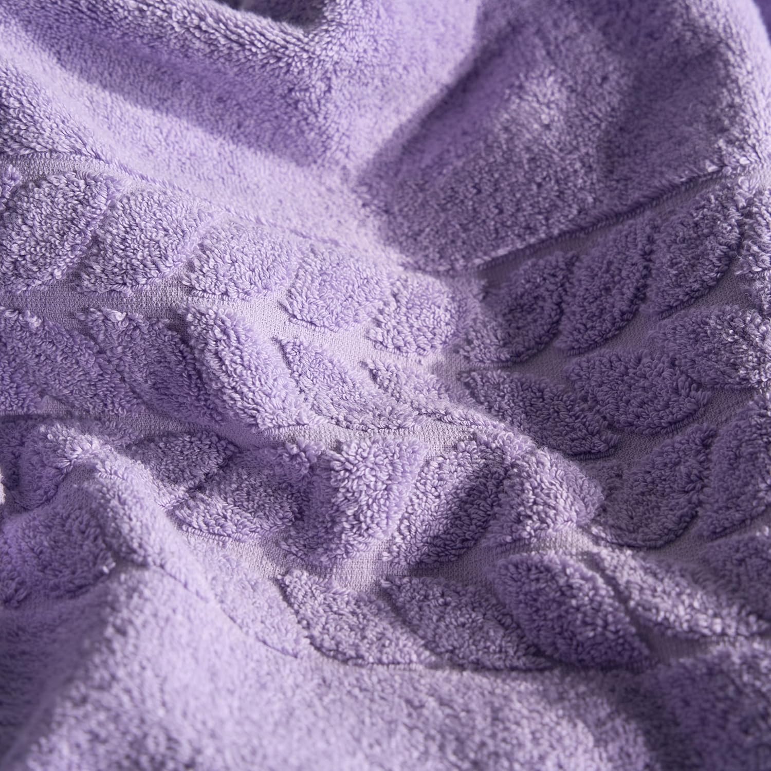 BAGNO MILANO Organic Turkish Cotton Bath Towels, Hand Towels Luxury Jacquard Collection, Certified Organic Cotton Towel Set (Lilac, 2 Pcs Bath Towel Set)