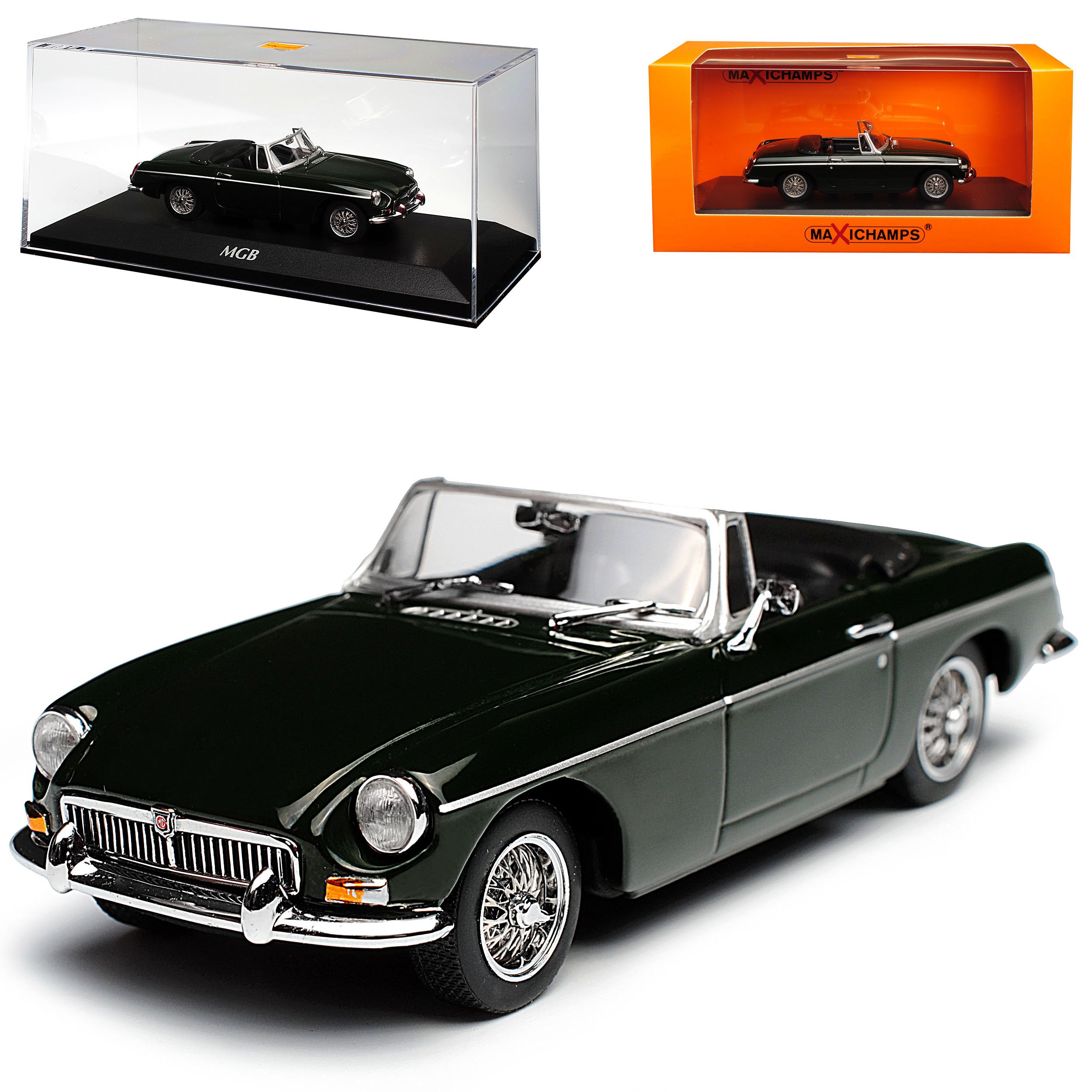 MG MGB Cabrio Grün 1962-1980 1/43 Minichamps Maxichamps Modell Auto