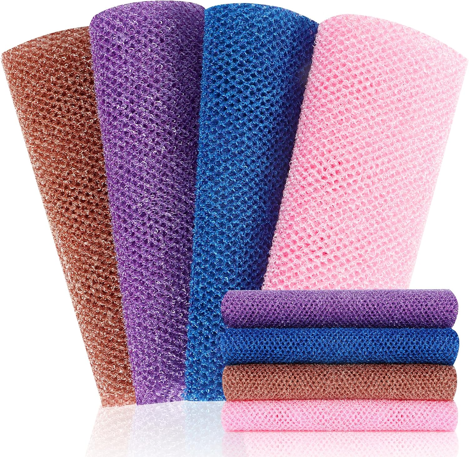 African Net Sponge Scrub Wash Cloths Long Shower Sponge 80 x 30 cm Pack of 4