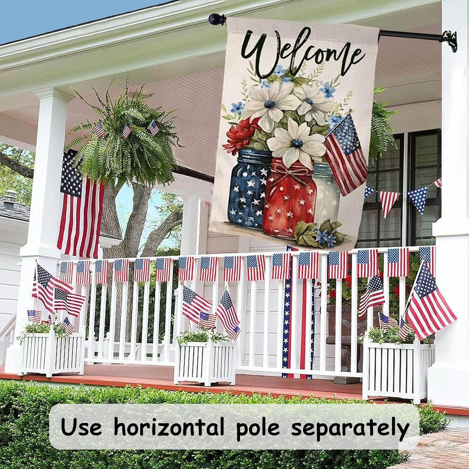 10FT Garden Flag Pole Stand for 3x5 Feet & 28x40 Inch Flags – Heavy Duty Freestanding Flagpole with 5-Prong Base – Adjustable, Lightweight Aluminum Flag Holder for Yard, Outdoor, Lawn – Black