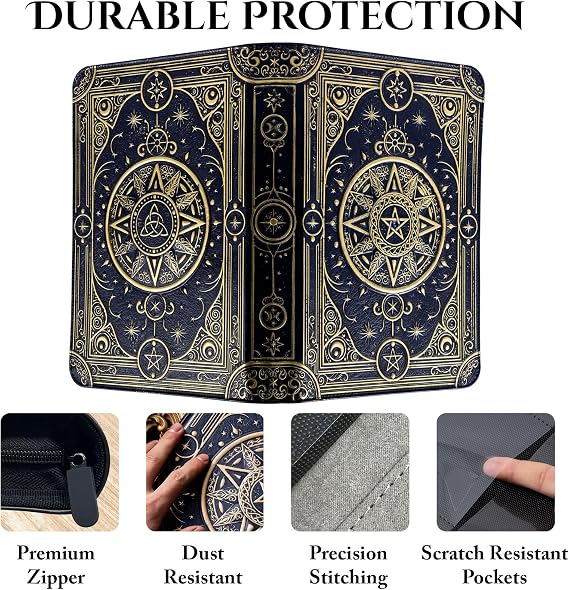 Star Mage Trading Card Binder for MTG and TCG - 432 Side-Loading Pockets | Premium Hard 3D PU Leather, 9 Pocket Ringless, Perfect Storage Holder for MTG and Many TCG & Trading Card Collections
