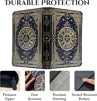 Star Mage Trading Card Binder for MTG and TCG - 432 Side-Loading Pockets | Premium Hard 3D PU Leather, 9 Pocket Ringless, Perfect Storage Holder for MTG and Many TCG & Trading Card Collections