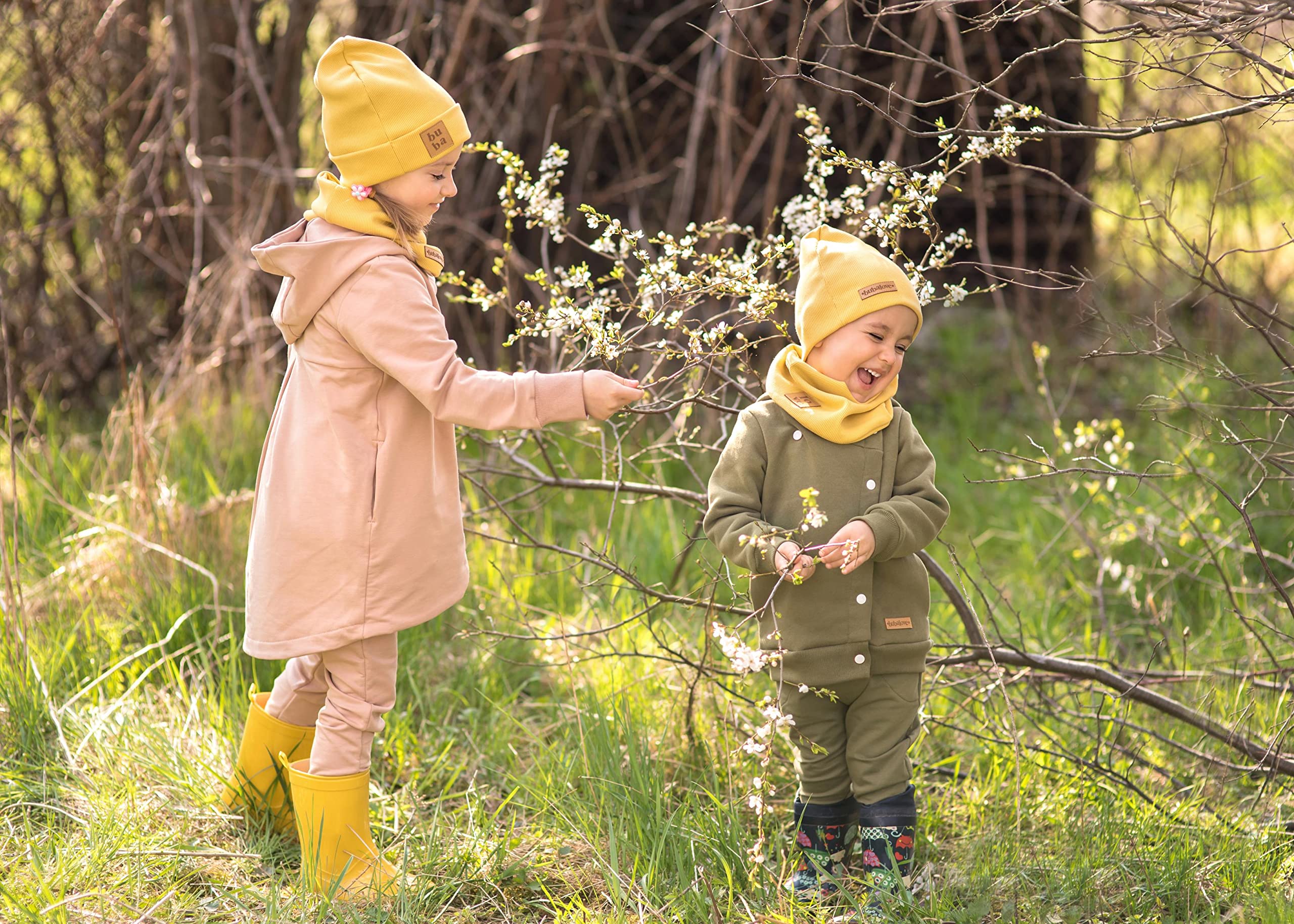 Bubalove - Chaqueta Infantil Botones con Capucha Unisex niños Primavera otoño