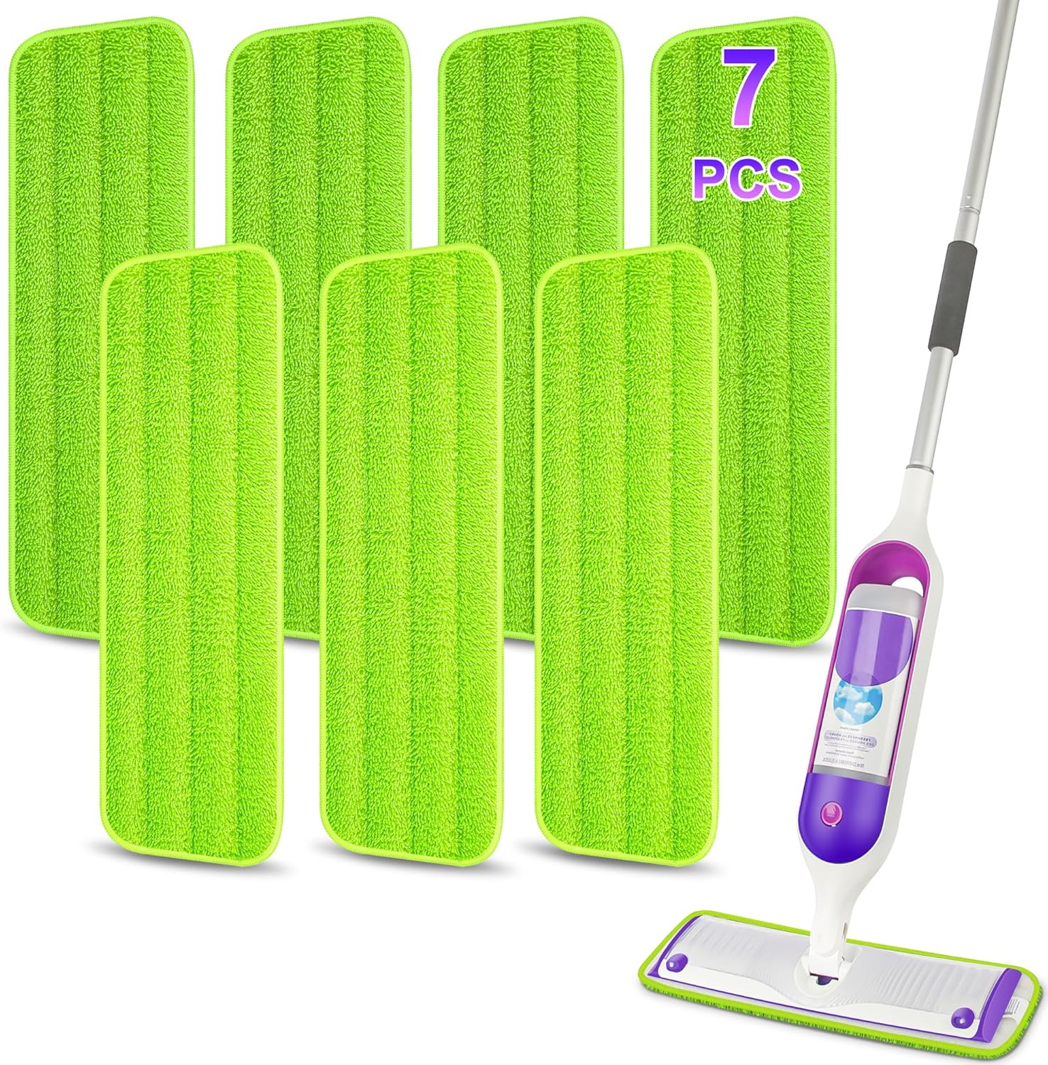 7 Pack Reusable Mop Pads for Swiffer PowerMop MEXERRIS