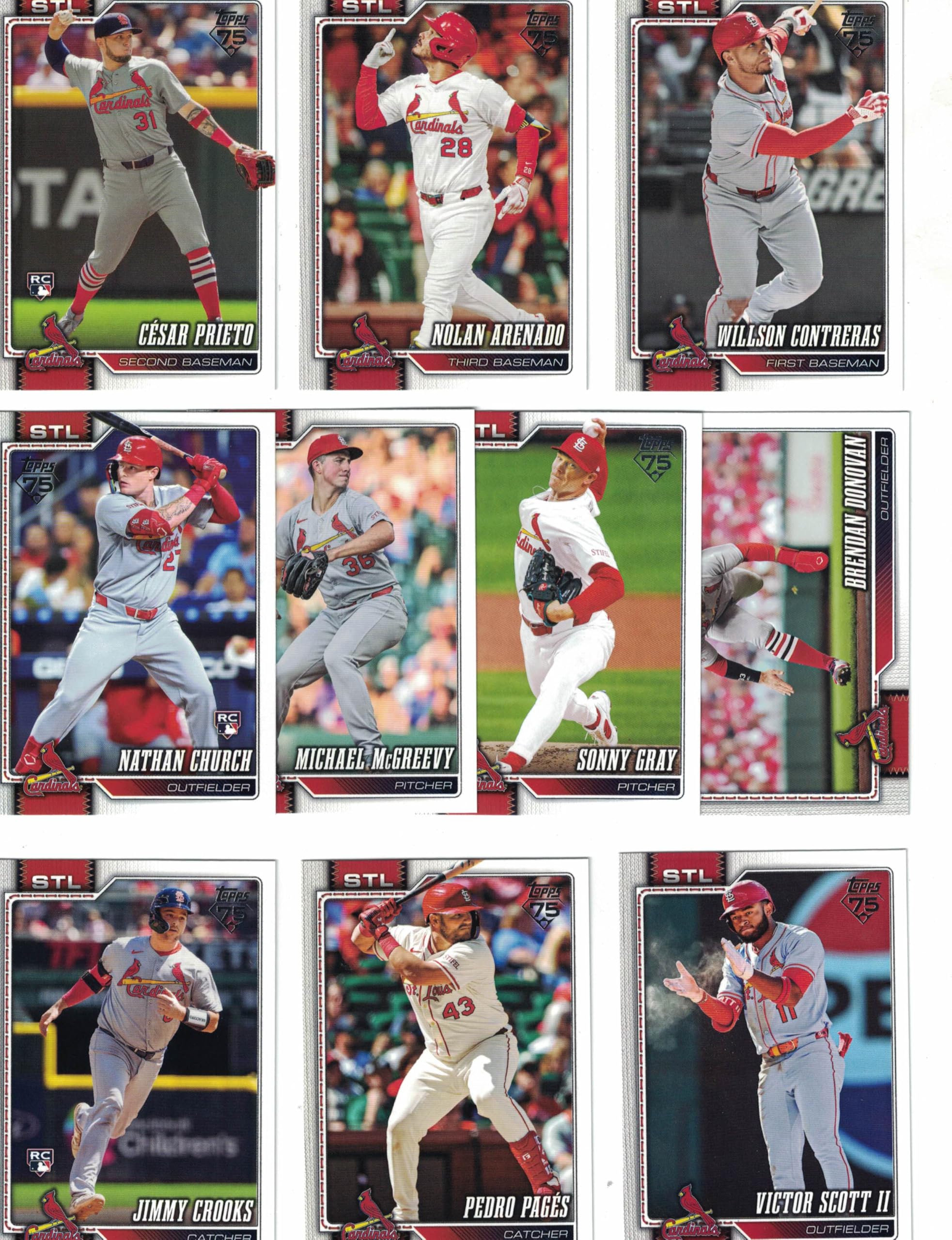 Saint Louis Cardinals/Complete 2026 Topps Saint Louis Cardinals Baseball  Card Team Set (Series 1) with (10) Cards. *Plus Bonus* This listing  includes (10) Bonus Cardinals Baseball Cards! at Amazon's Sports  Collectibles Store