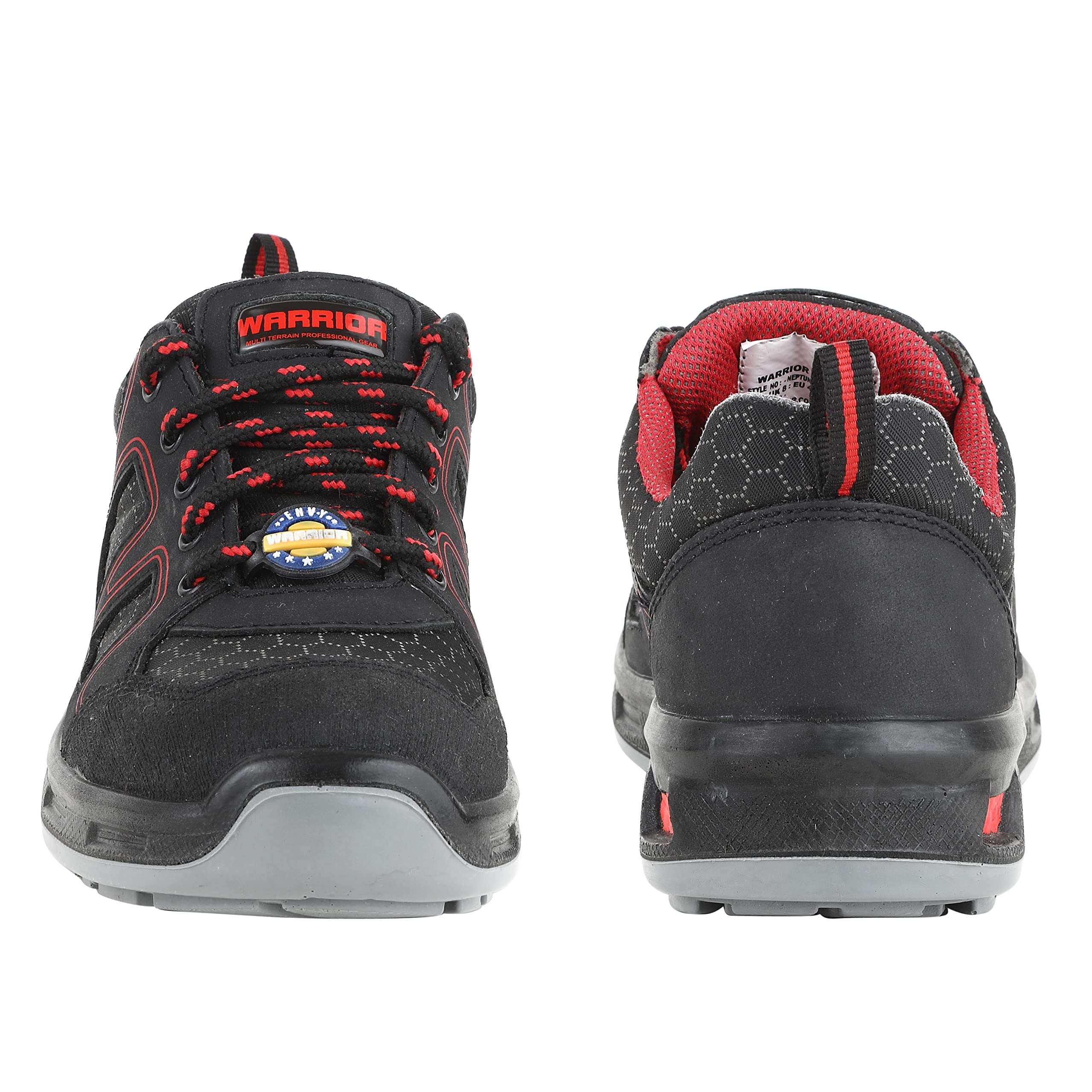 Liberty Warrior Envy Neptune Safety Shoes for Men, Genuine Leather, Light Weight, Fiber Glass Toe, Red, Size-6UK 4