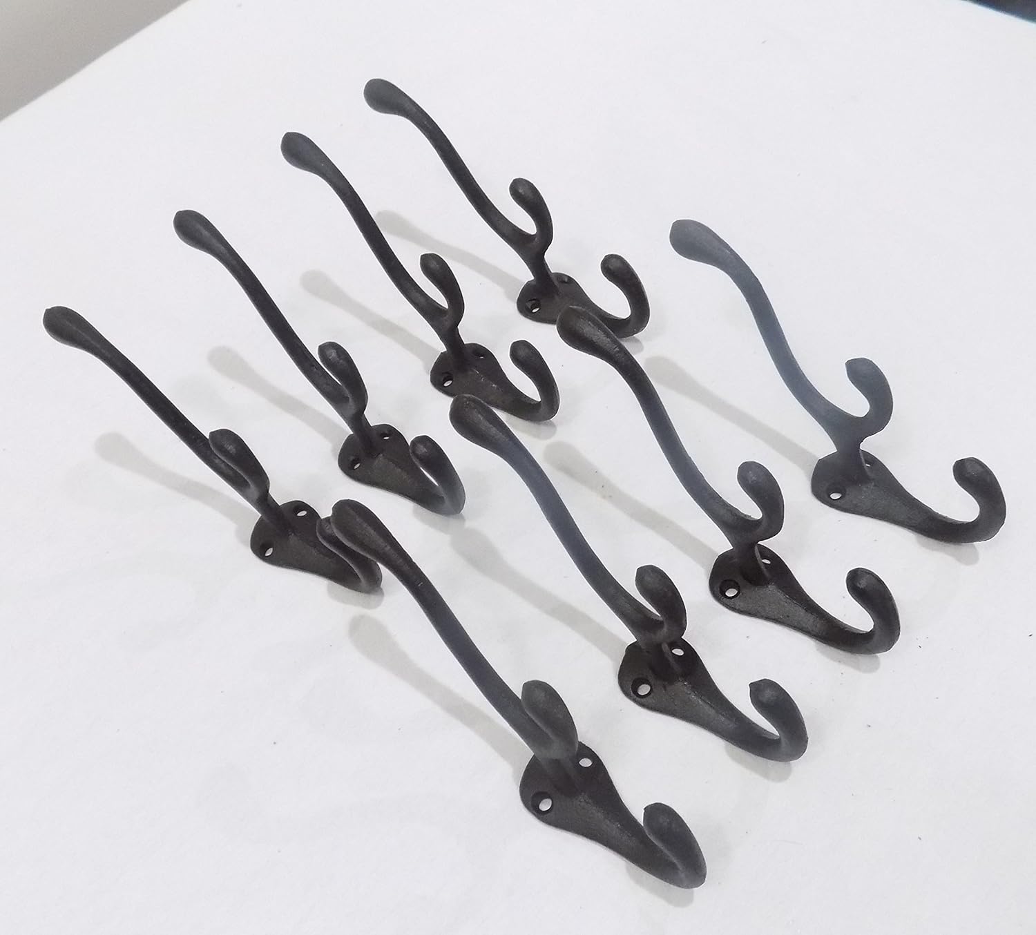 Amazon｜8 BLACK COAT HOOKS HAT HOOK VINTAGE ANTIQUE LOOK ORNATE HAT TREE