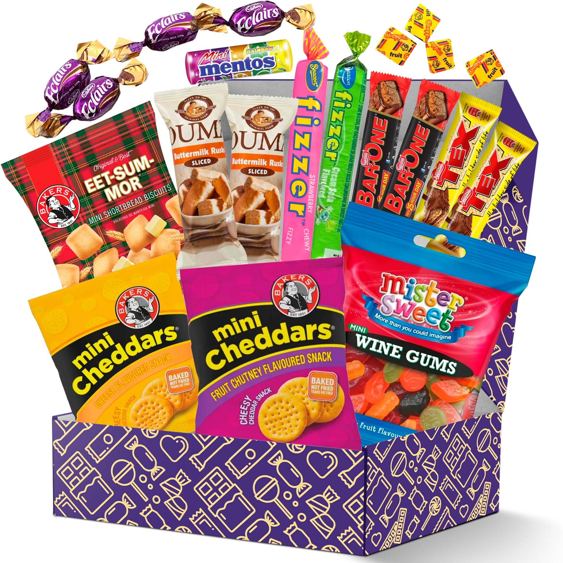 Treats from Home Mini International Exotic Snack Box Variety Pack, 21 Pieces of Premium Foreign Rare Snack Food Gifts, Mystery Box of Snacks, African Snacks for Adults and Kids