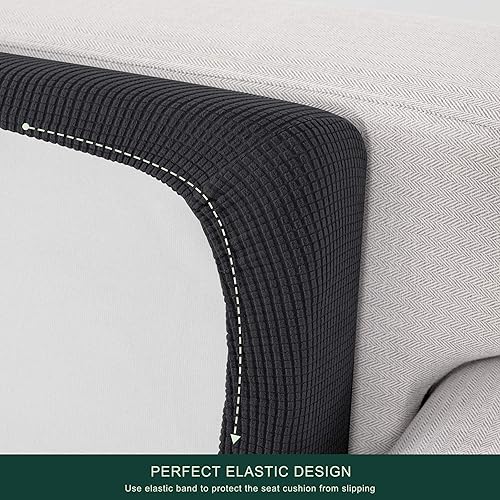 Vista 110 de CHUN YI - Funda elástica de cojín para sofá biplaza, funda de asiento de sofá con tela jacquard de elastano (mediana, color verde azulado) Verde