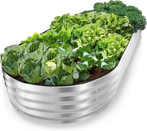 Vista 11 de Plant & Plot Camas de jardín elevadas galvanizadas para exteriores/ Jardinera elevada de 6 x 3 x 1 pie para jardinería, verduras, flores, caja