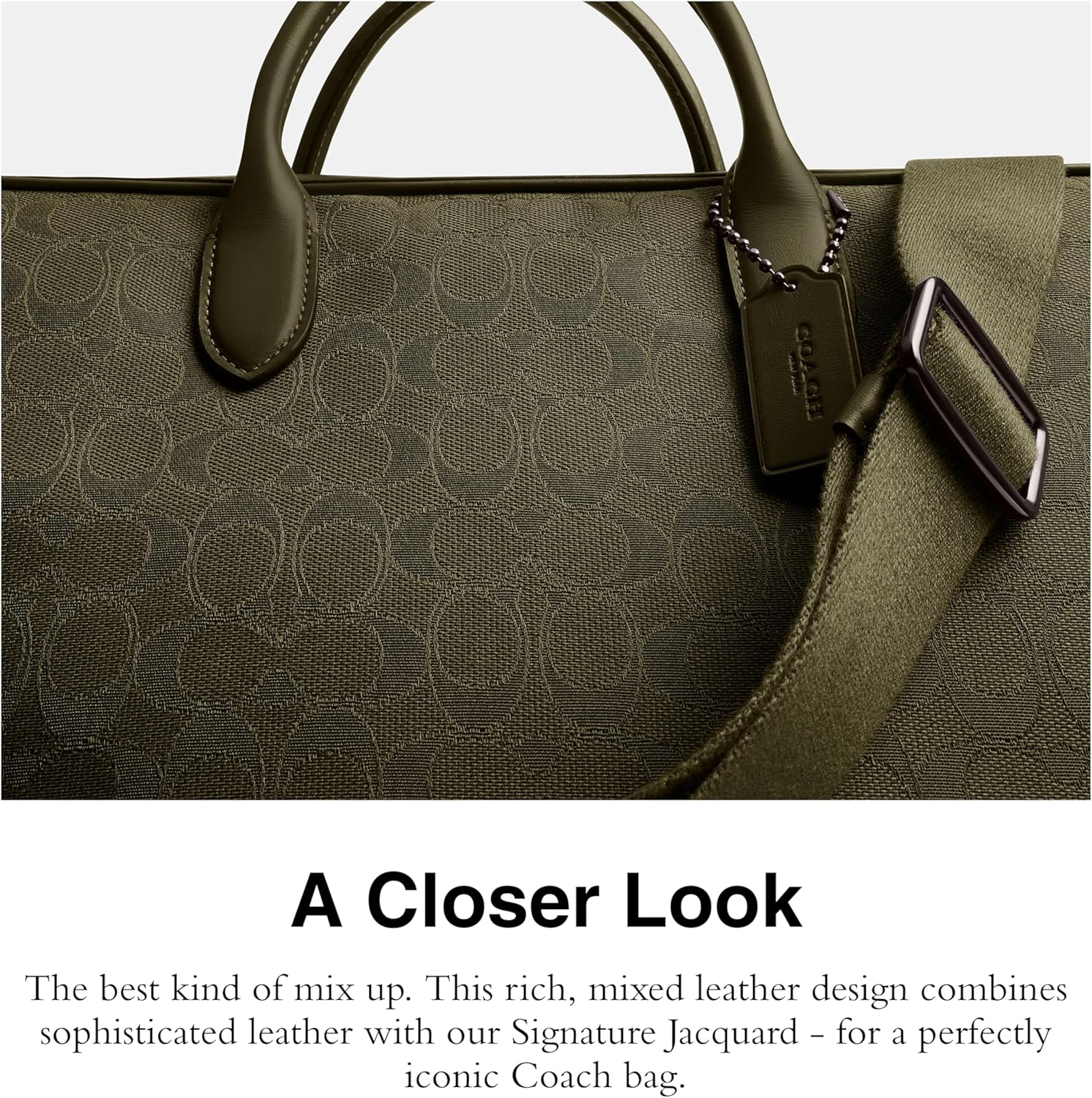 Coach Men's Theo Work Bag in Signature Jacquard