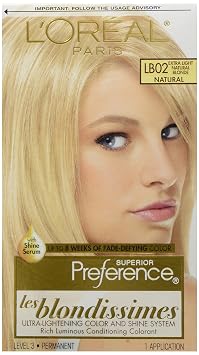 LOreal ParisSuperior Preference Les Blondissimes, LB02 Extra Light Natural Blonde Natural 1 ea