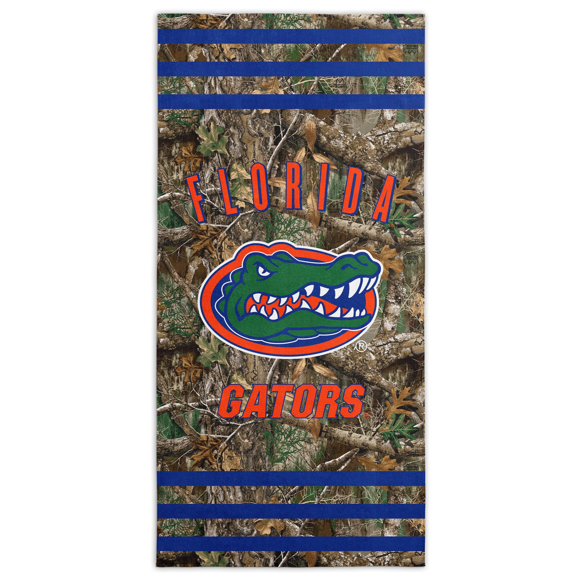 Northwest NCAA Florida Gators Unisex-Adult Beach Towel, 30" x 60", Realtree Stripes