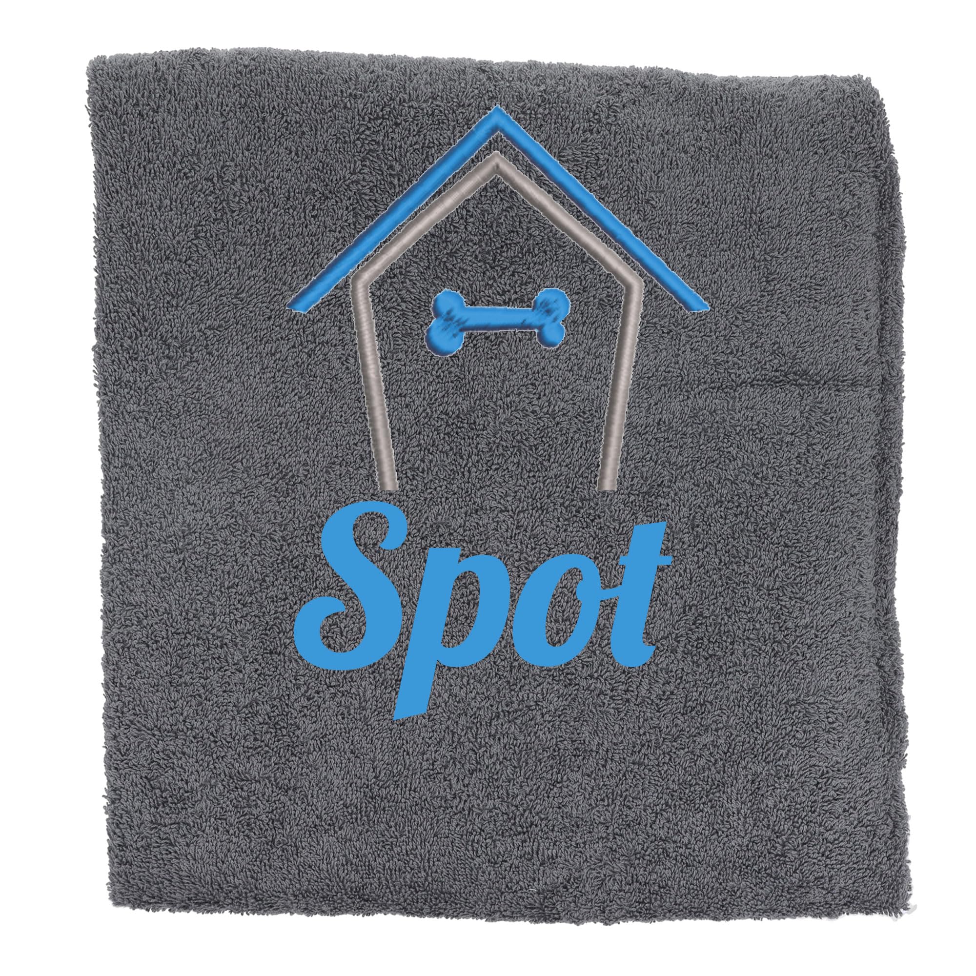 Always Looking Good Embroidered Personalised Dog Towel Super Absorbent Drying Dog Towel New Puppy Gifts Pet Presents… (Medium, Dark Grey) — image 1